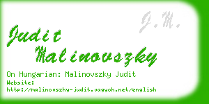 judit malinovszky business card